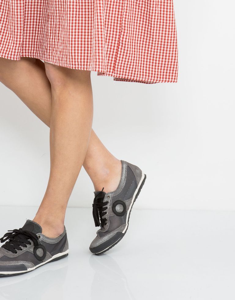 נעלי נשים - Aro - סניקרס JOANETA מבריקות - אפור מבריק4