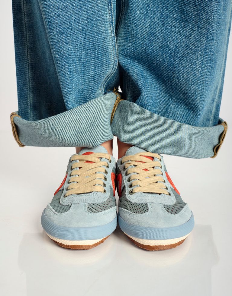 נעלי גברים - Aro - סניקרס JOANETA - תכלת   אדום3