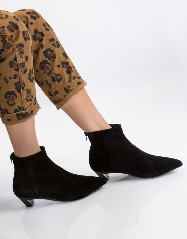 נעלי נשים - Jeffrey Campbell - מגפוני זמש MISTRESS - שחור1