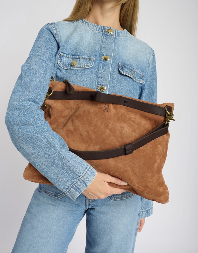 נעלי נשים - A.S. 98 - תיק לולאות מזמש MILANA - קאמל1