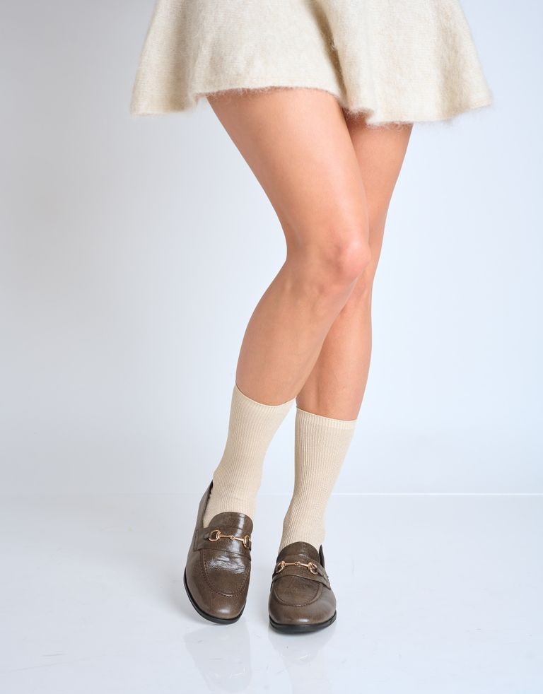 נעלי נשים - Yuko Imanishi - נעלי מוקסינים SACHI - חום4