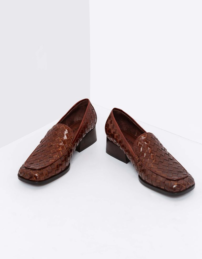 נעלי נשים - Jeffrey Campbell - מוקסינים קלועים BRODRIC - חום3