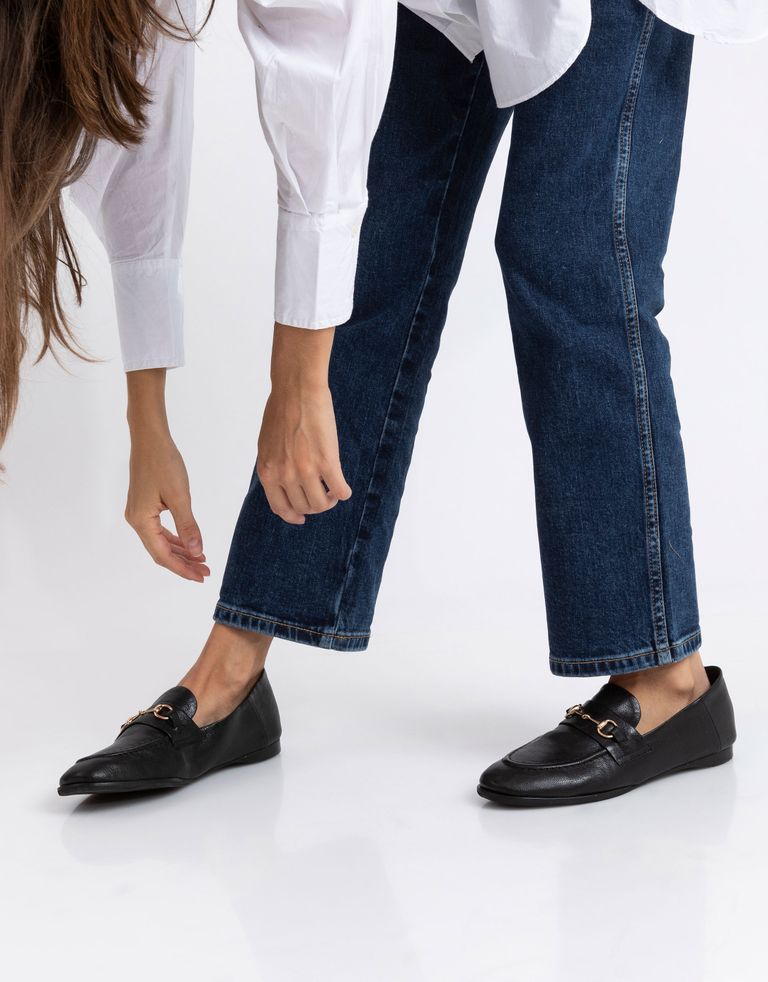 נעלי נשים - Yuko Imanishi - נעלי מוקסינים SACHI - שחור3