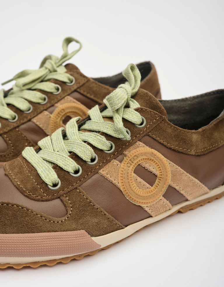 נעלי נשים - Aro - סניקרס נמוכות מעור IDO - חום2