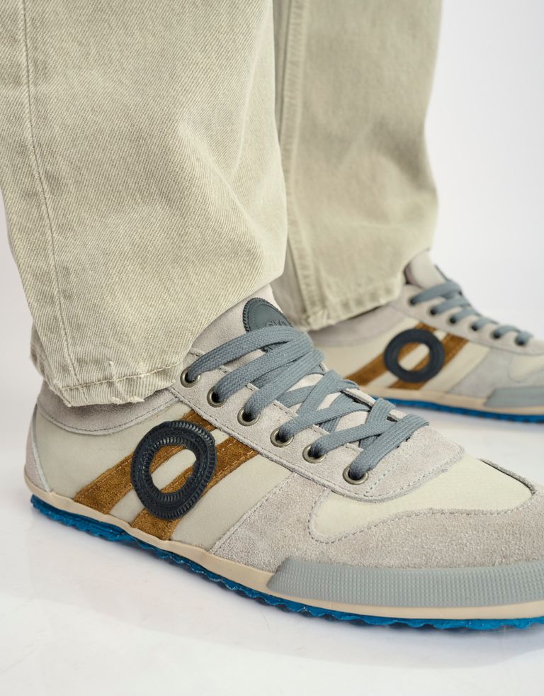 נעלי גברים - Aro - סניקרס עור IDO - אפור בהיר2