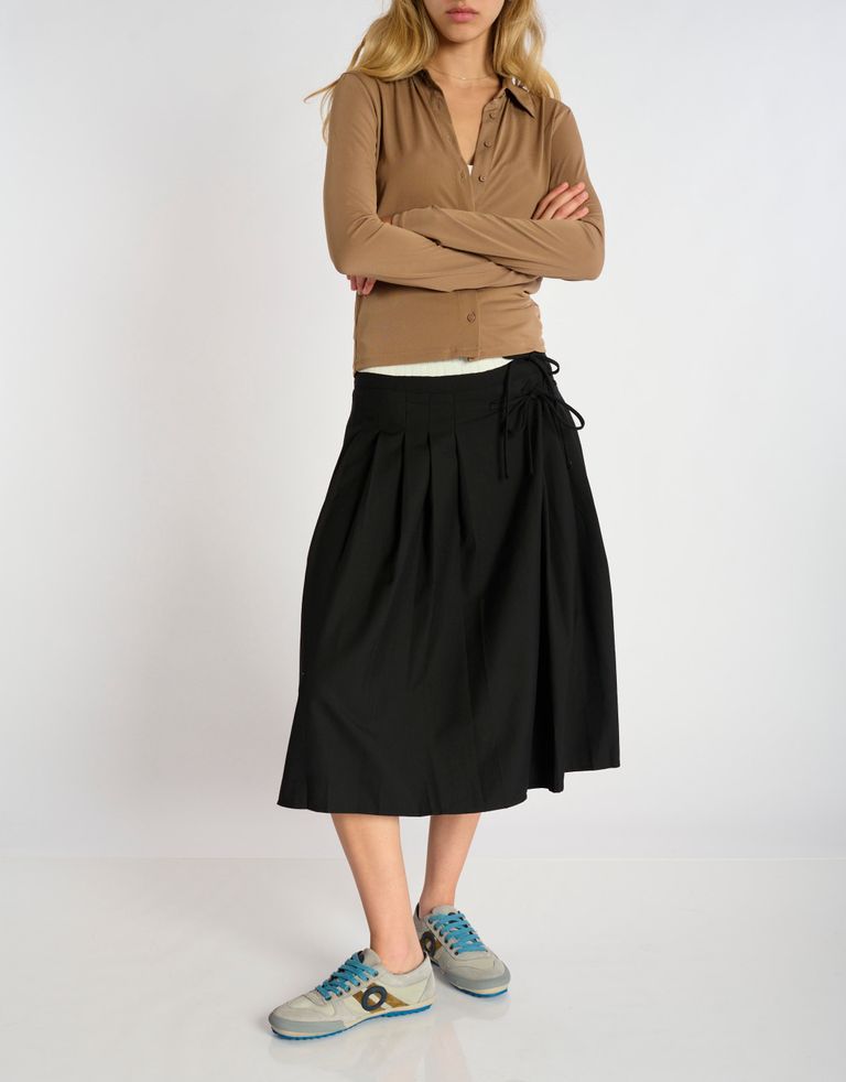 נעלי נשים - Aro - סניקרס נמוכות מעור IDO - אפור בהיר2