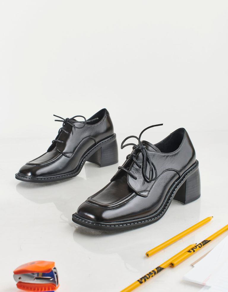 נעלי נשים - Jeffrey Campbell - נעלי עור עם עקב DEMITRI - שחור2