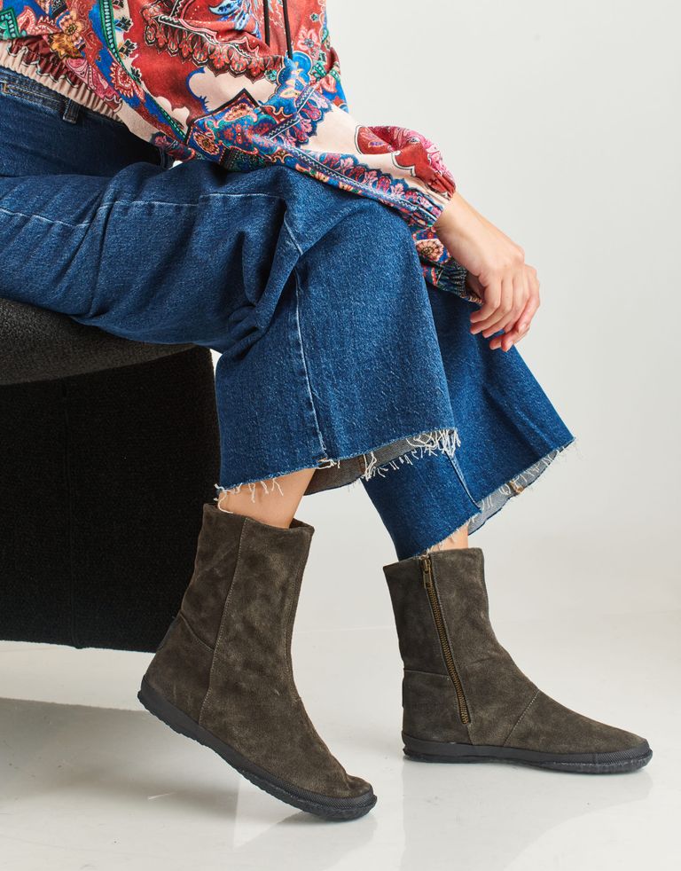 נעלי נשים - Aro - מגפיים מזמש WILLY - אפור2