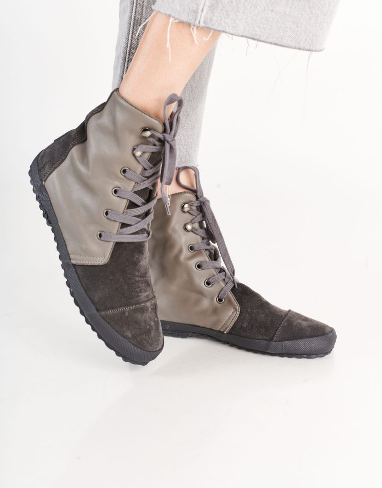 נעלי נשים - Aro - מגפונים עם שרוכים GUS - אפור2