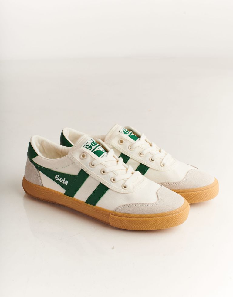נעלי נשים - Gola - סניקרס BADMINTON GUM - לבן   ירוק2