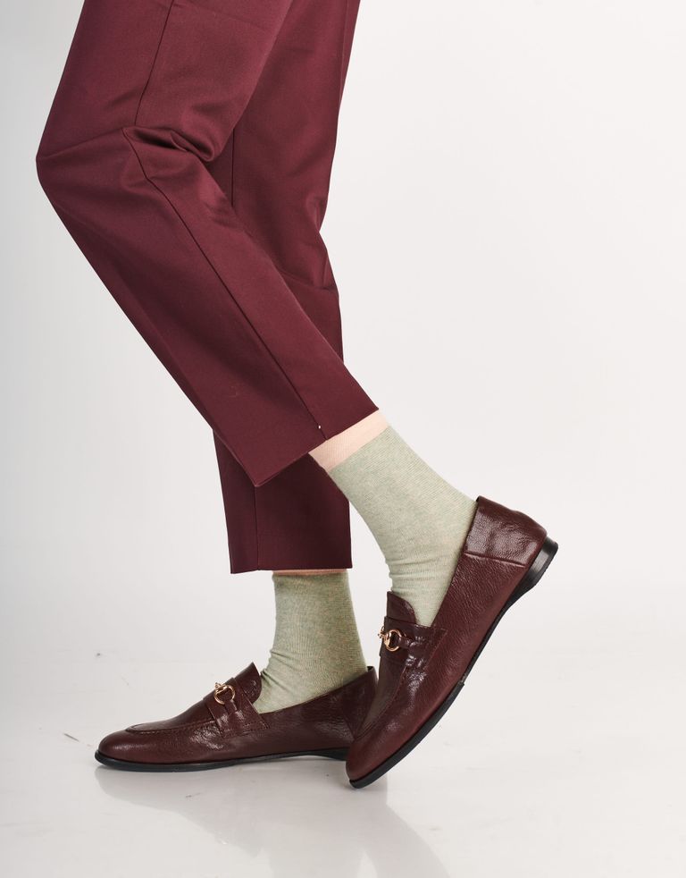 נעלי נשים - Yuko Imanishi - נעלי מוקסינים SACHI - בורדו4