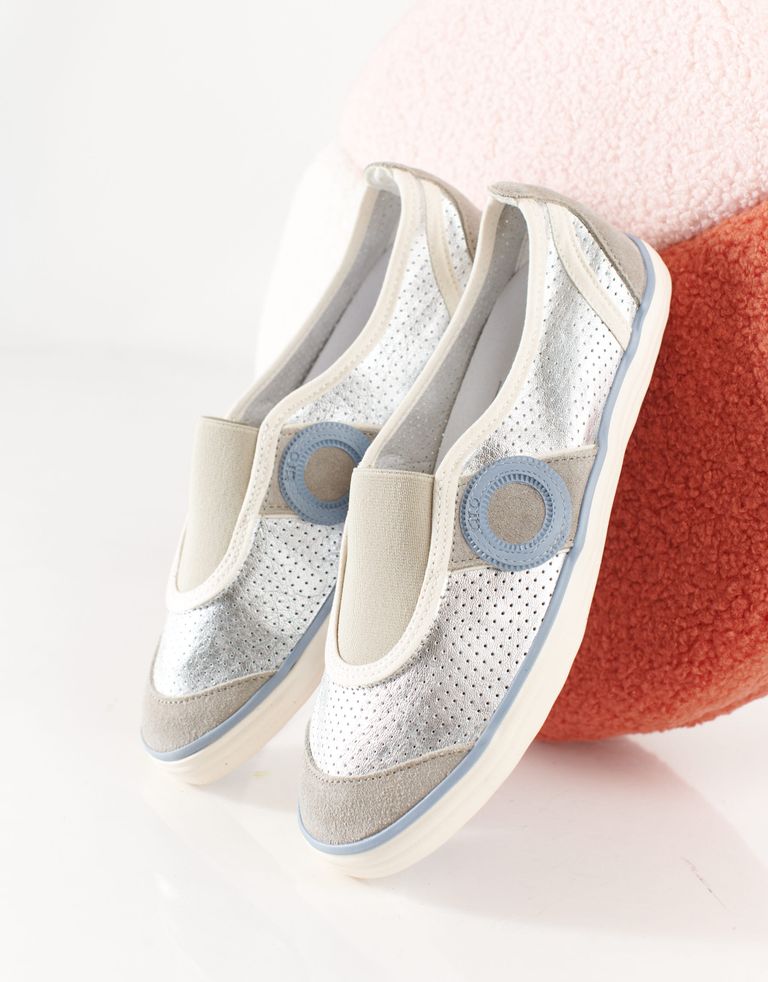 נעלי גברים - Aro - סליפ און PICADA מטאלי - כסף2