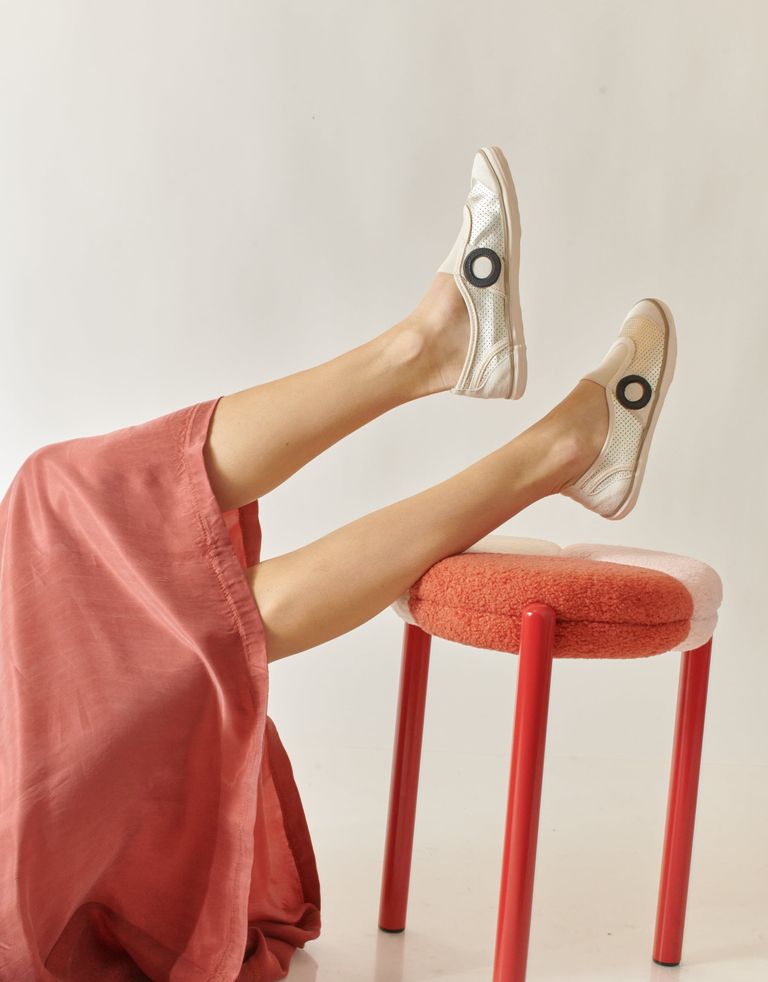 נעלי גברים - Aro - סליפ און PICADA מטאלי - פלטינה4