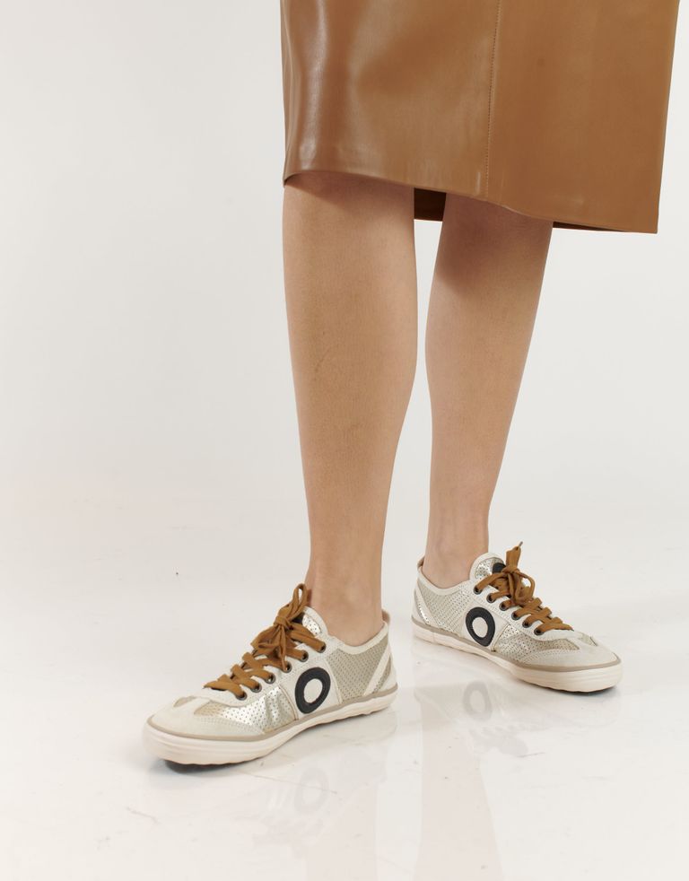 נעלי נשים - Aro - סניקרס PICADA מטאלי - פלטינה4