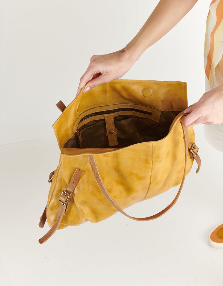 נעלי נשים - A.S. 98 - תיק עור JIANNA - חרדל3