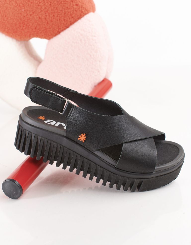 נעלי נשים - Art - סנדלי איקס  BRIGHTON - שחור2