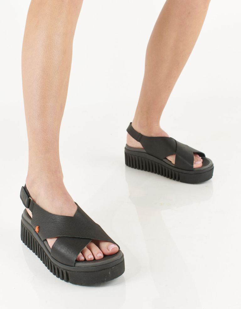 נעלי נשים - Art - סנדלי איקס  BRIGHTON - שחור3