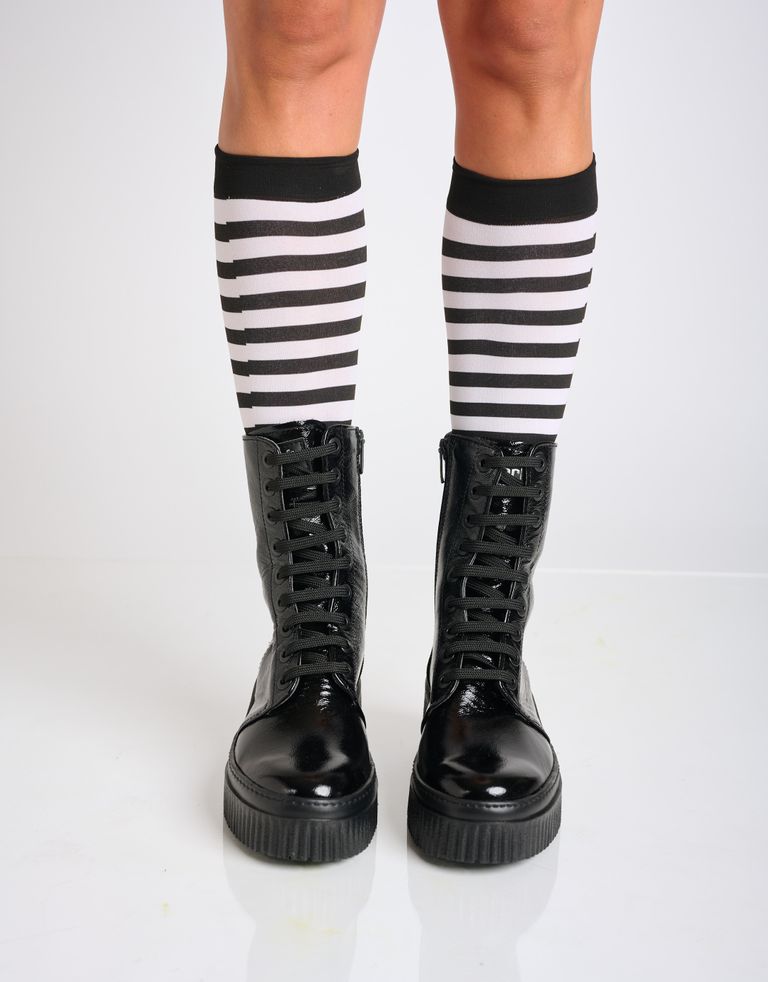 נעלי נשים - Art - מגפוני לק עם שרוכים YORK - שחור4