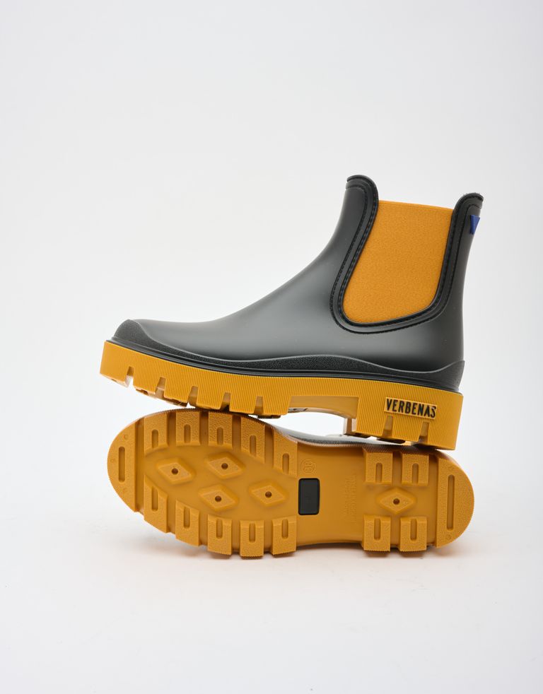 נעלי נשים - Verbenas - מגפוני צ'לסי מגומי MAE - שחור כתום1