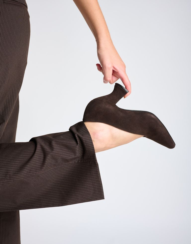 נעלי נשים - Jeffrey Campbell - נעלי סירה מזמש HINTS - חום4