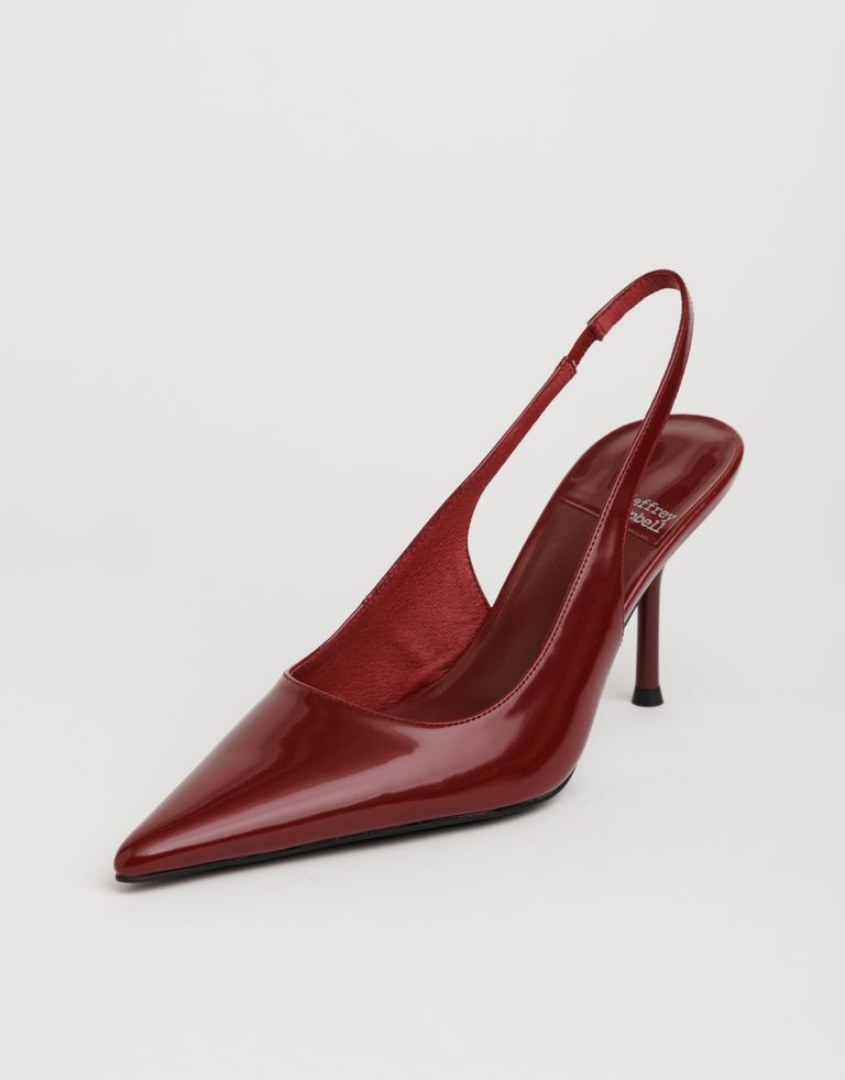 נעלי נשים - Jeffrey Campbell - נעלי סירה עם עקב LOFFICEL - בורדו3