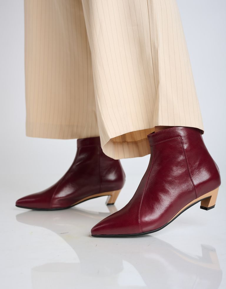 נעלי נשים - Jeffrey Campbell - מגפוני עור MISTRESS - בורדו1