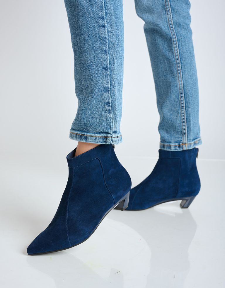 נעלי נשים - Jeffrey Campbell - מגפוני זמש MISTRESS - כחול2