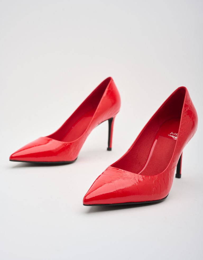 נעלי נשים - Jeffrey Campbell - נעלי סירה עם עקב NIKIA - אדום2