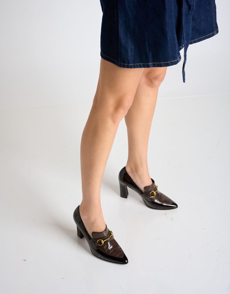 נעלי נשים - Jeffrey Campbell - נעלי עקב משולב ETIQUETTE - חום3