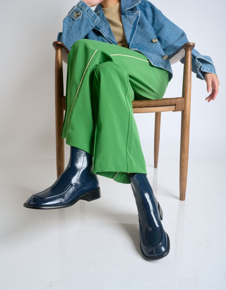 נעלי נשים - Jeffrey Campbell - מגפונים שטוחים ODETTA - כחול1