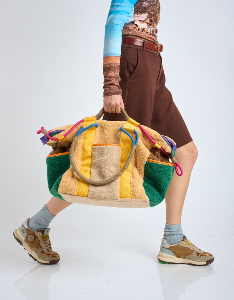 נעלי נשים - Flower Mountain - תיק צד גדול WEEKEND - בז'   חום1