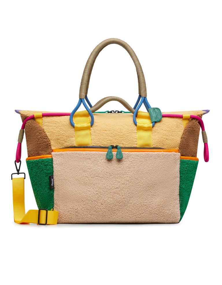 נעלי נשים - Flower Mountain - תיק צד גדול WEEKEND - בז'   חום2