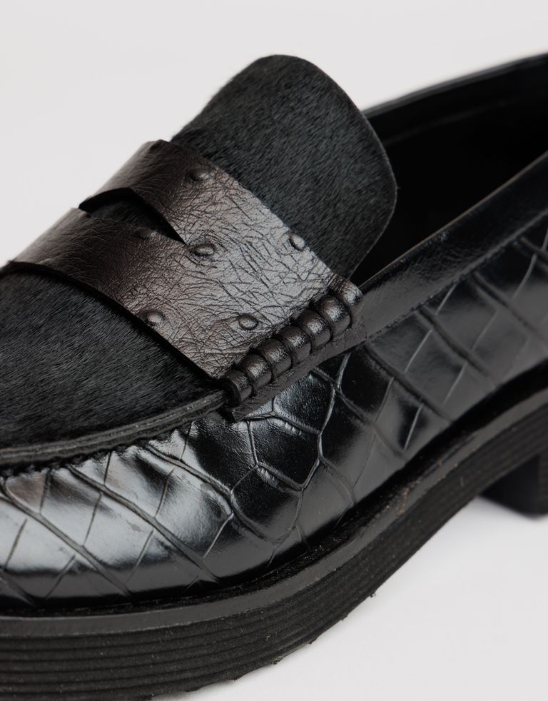 נעלי נשים - Jeffrey Campbell - מוקסינים משולבים LENNA F - שחור3