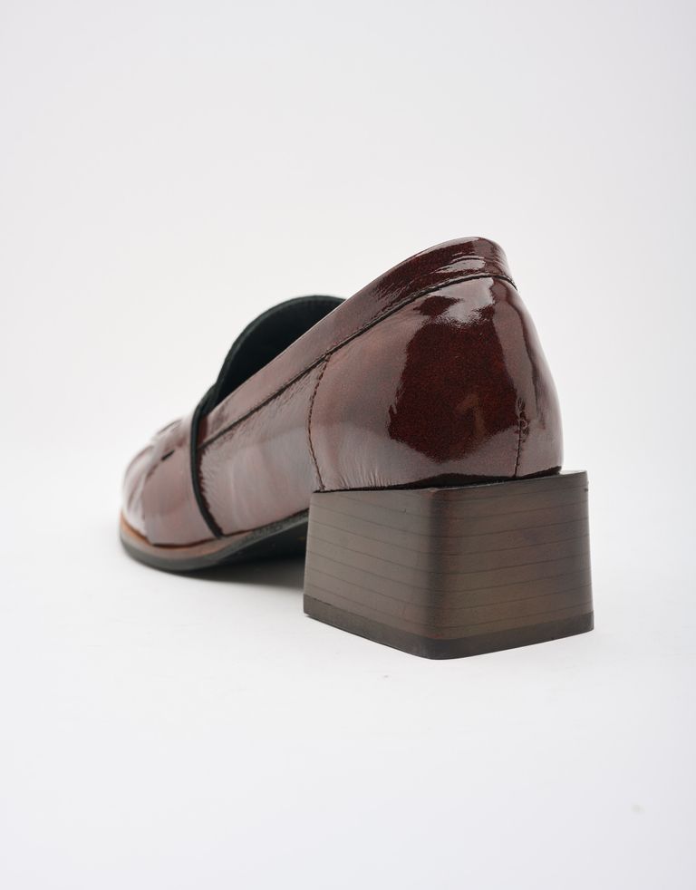 נעלי נשים - Yuko Imanishi - נעלי עור מבריקות RURI - חום4