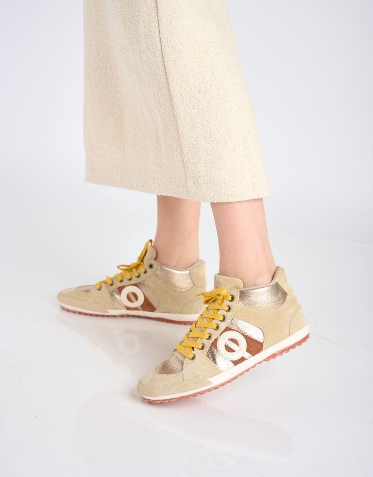 נעלי נשים - Aro - סניקרס גבוהות מטאליות IDO - זהב2