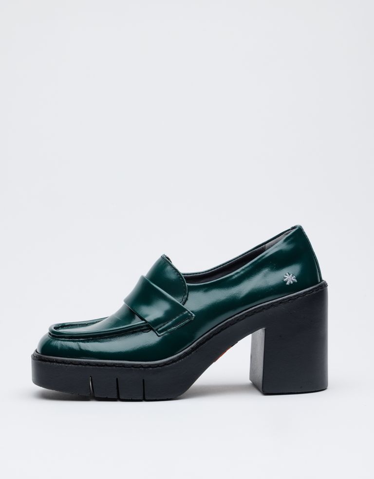 נעלי נשים - Art - מוקסינים לק עם עקב  BERNA - ירוק3