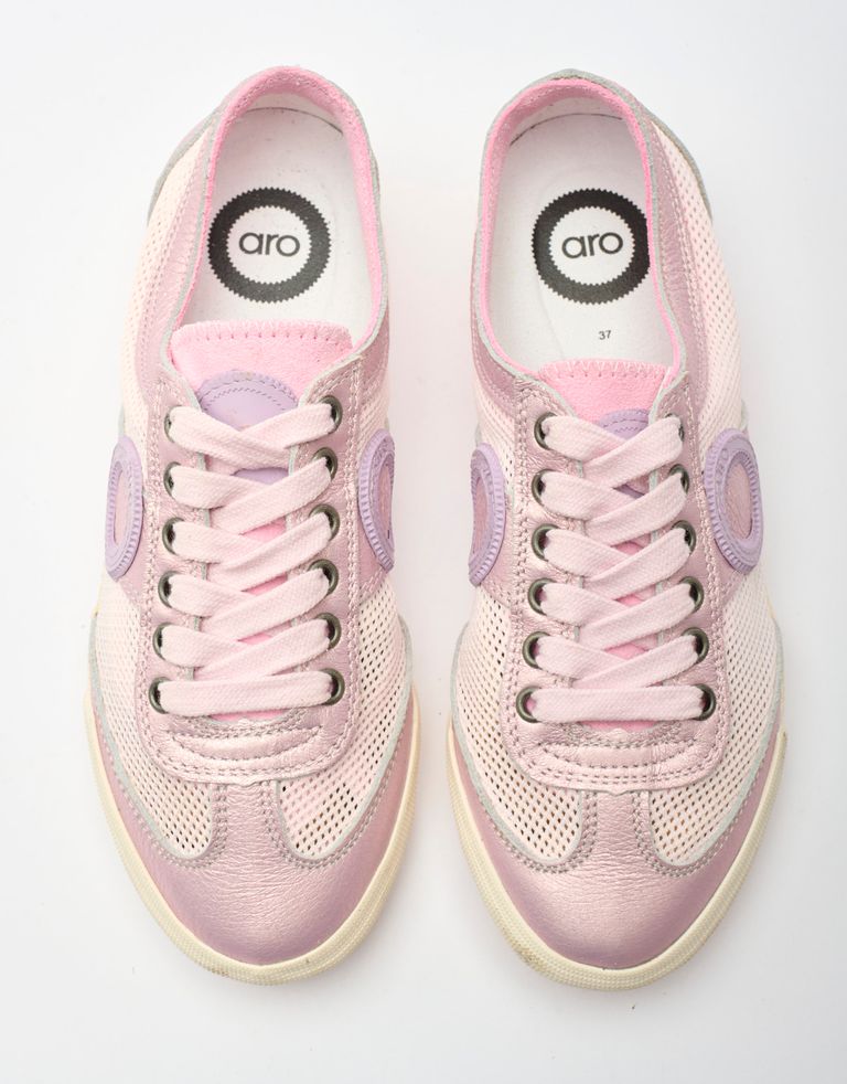 נעלי גברים - Aro - סניקרס מטאליות JOANETA - ורוד4