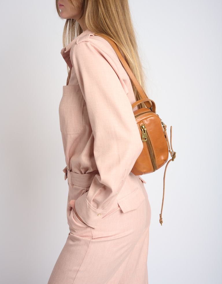 נעלי נשים - A.S. 98 - תיק עור קטן LUCIANA - קאמל1