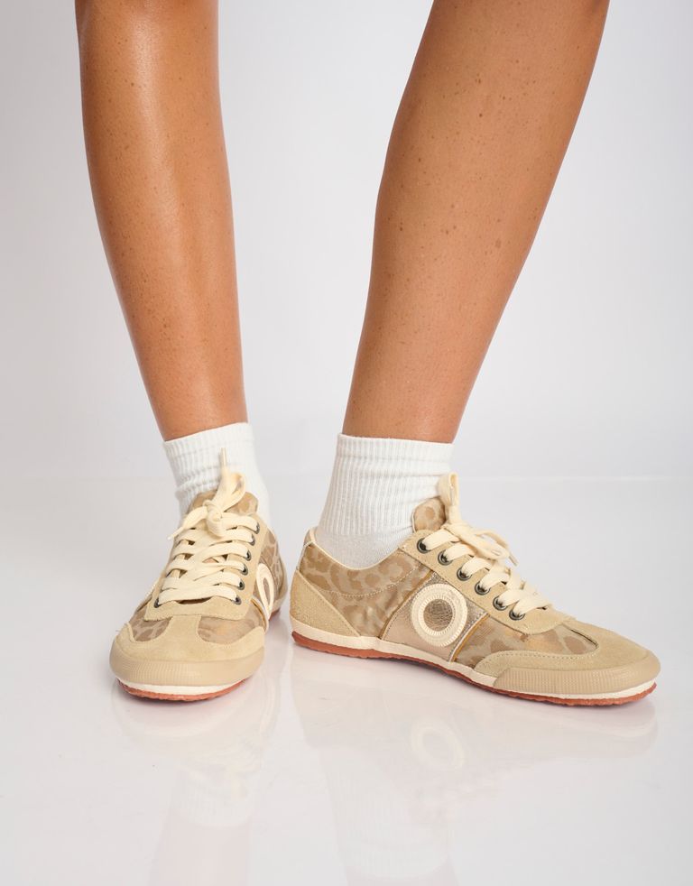 נעלי גברים - Aro - סניקרס מנומרות MAY - בז'2