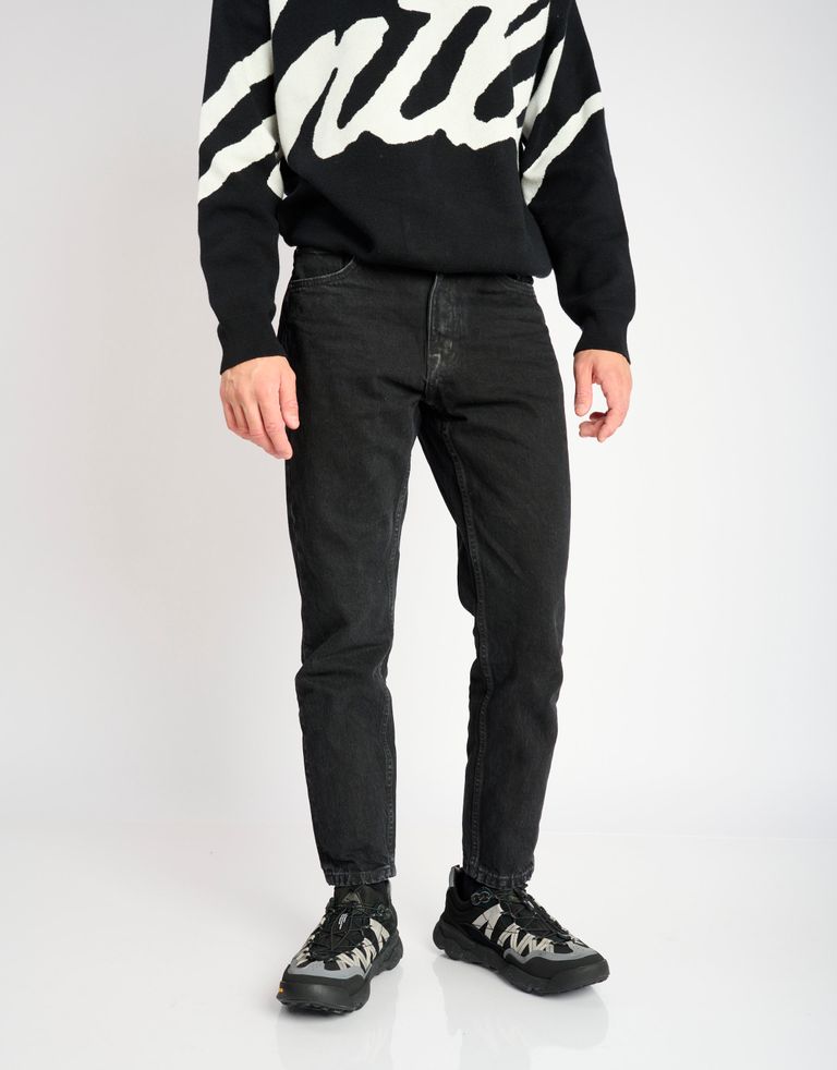 נעלי גברים - Flower Mountain - סניקרס זמש ובד IWANO - שחור אפור3