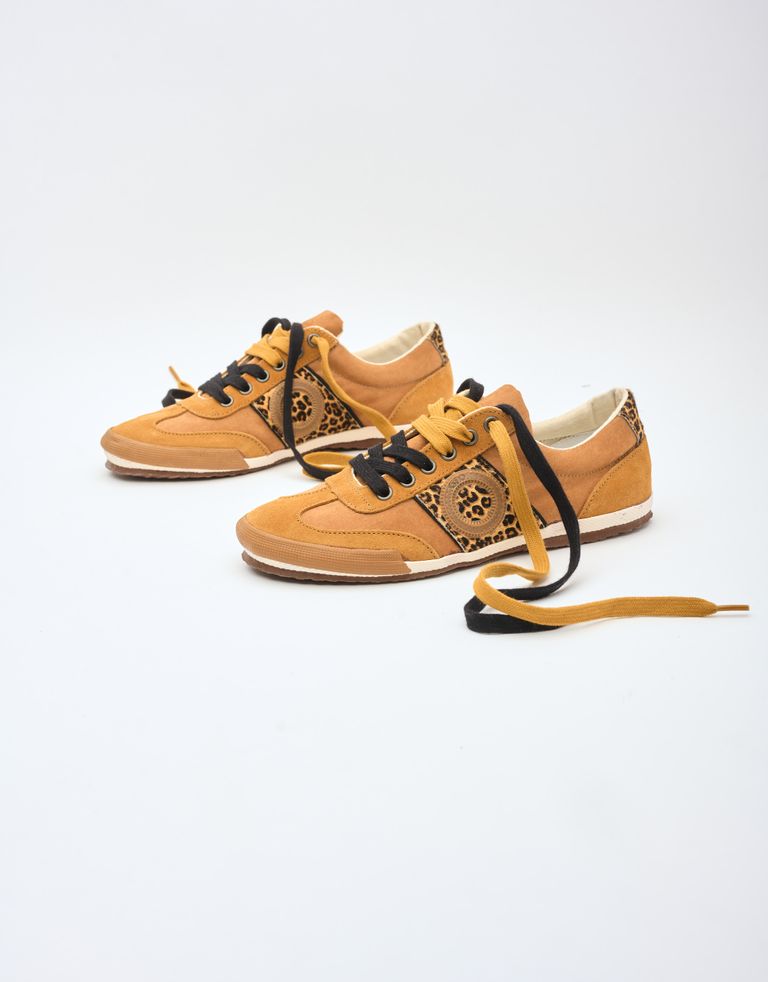 נעלי גברים - Aro - סניקרס משולבות MAY - קאמל2