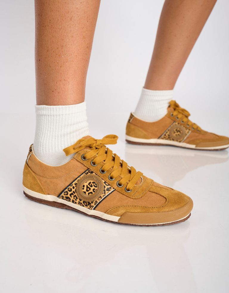 נעלי גברים - Aro - סניקרס משולבות MAY - קאמל3