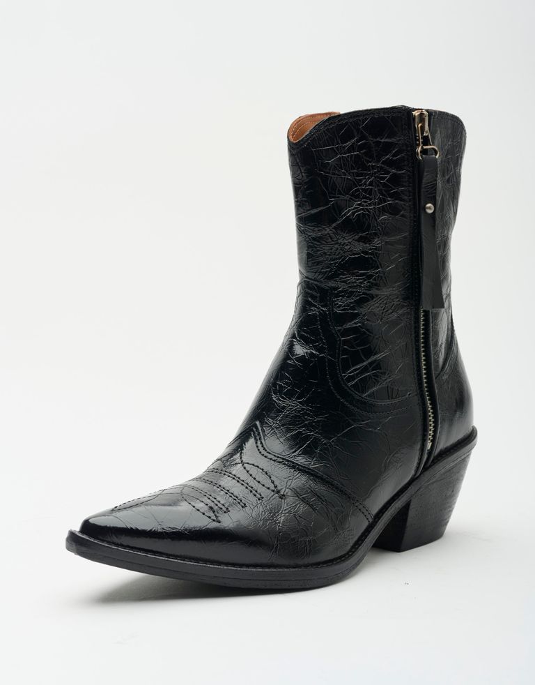 נעלי נשים - A.S. 98 - מגפונים מבריקים COUNTRY - שחור3