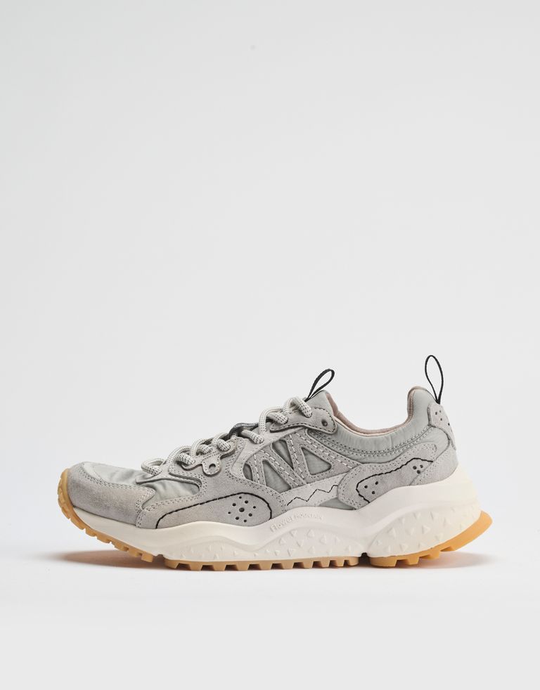 נעלי גברים - Flower Mountain - סניקרס זמש ובד SOLIN - אפור בהיר2