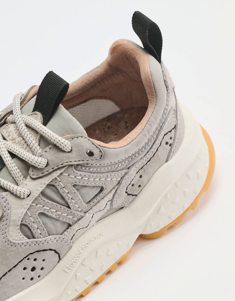 נעלי גברים - Flower Mountain - סניקרס זמש ובד SOLIN - אפור בהיר4