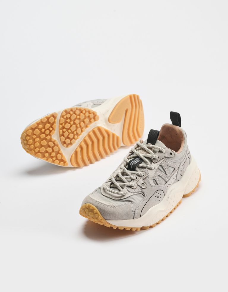 נעלי גברים - Flower Mountain - סניקרס זמש ובד SOLIN - אפור בהיר1