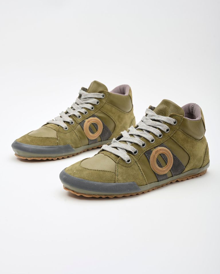 נעלי נשים - Aro - סניקרס גבוהות מעור  IDO - ירוק2