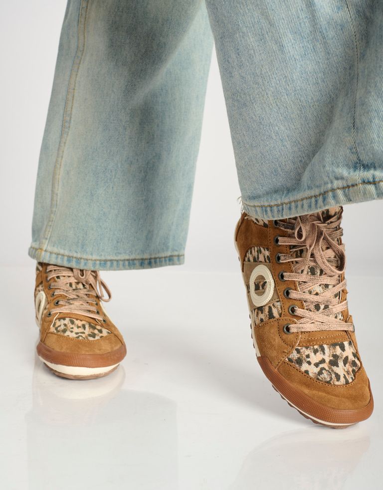 נעלי נשים - Aro - סניקרס גבוהות מנומרות IDO - חום4