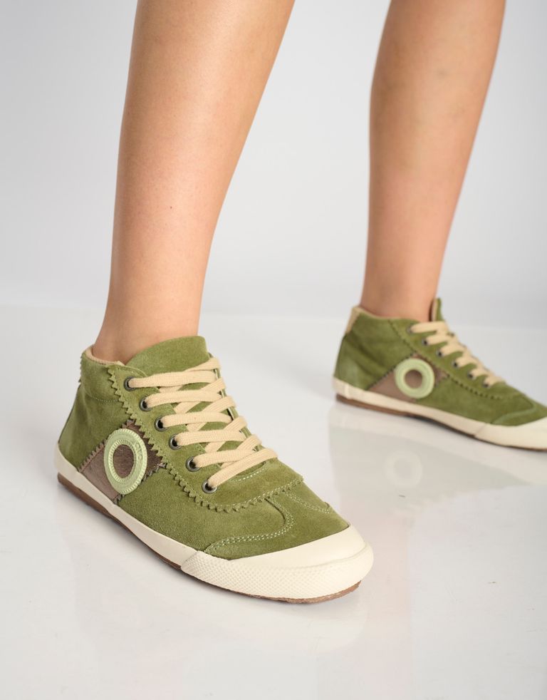 נעלי נשים - Aro - סניקרס זמש גבוהות RAY - זית3