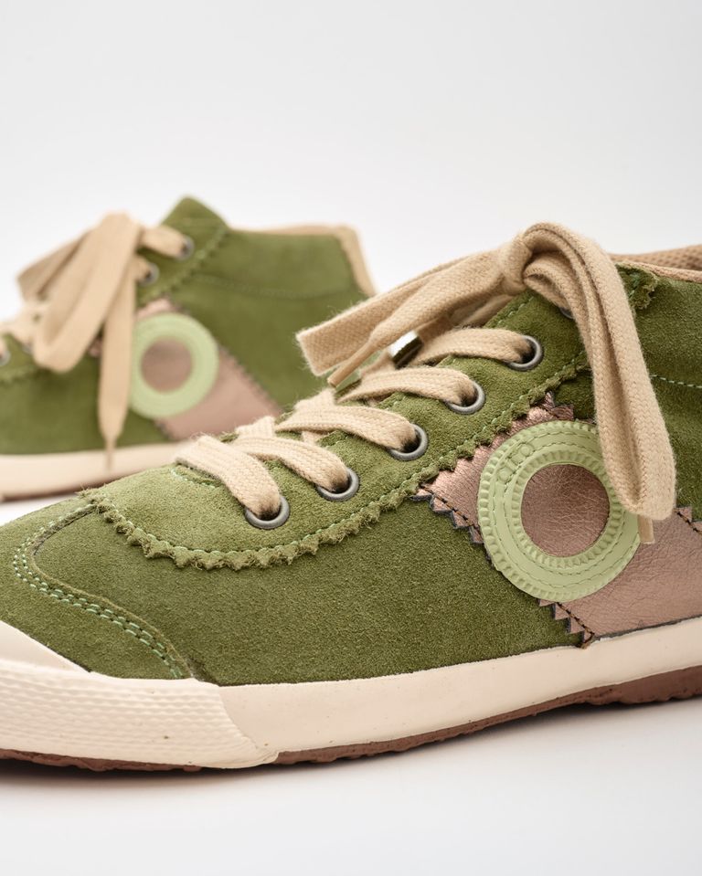 נעלי נשים - Aro - סניקרס זמש גבוהות RAY - זית4